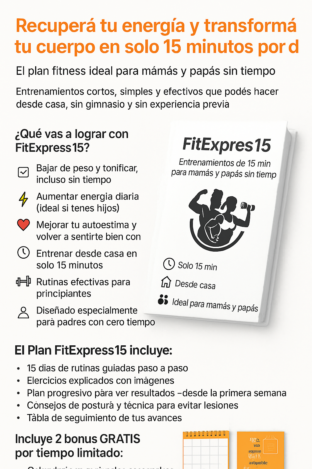 Plan Fitness Express para Mamás y Papás sin Tiempo